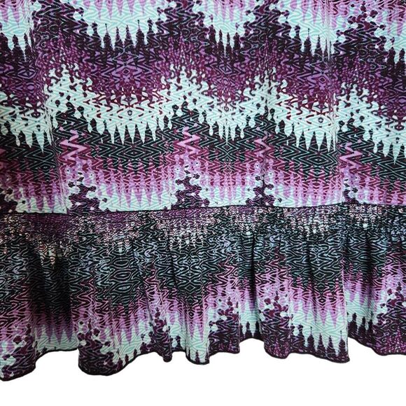 Christopher and Banks Tunic Size XL Purple Blue Black Shirt Top Peplum - Picture 10 of 10